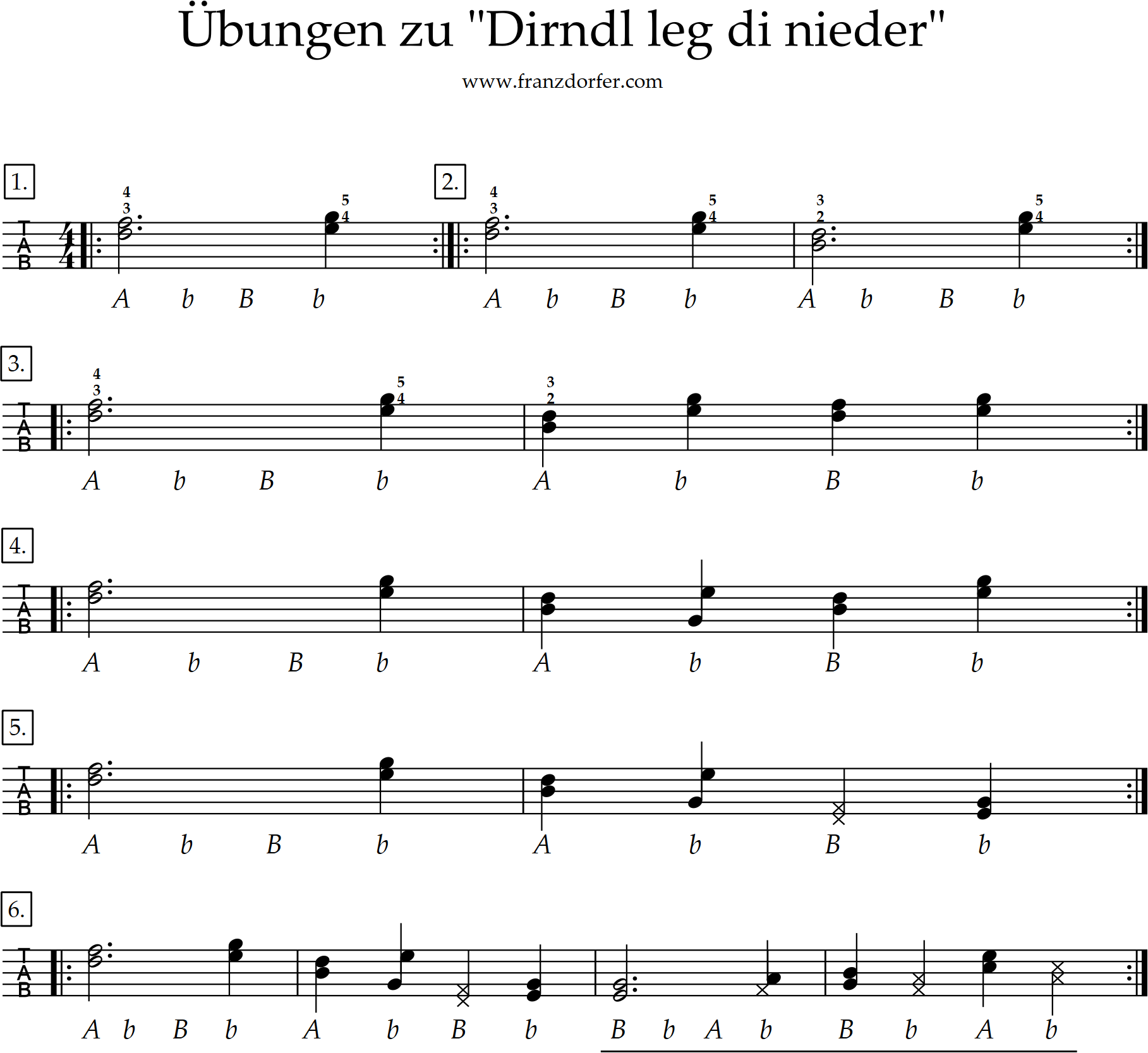 Ziach lernen, Qurtschn, Griffschrift , dirndl leg di nieder griffschrift, Steirische lernen, Übungen zu Dirndl leg di nieder